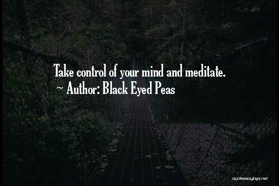 Black Eyed Peas Quotes: Take Control Of Your Mind And Meditate.