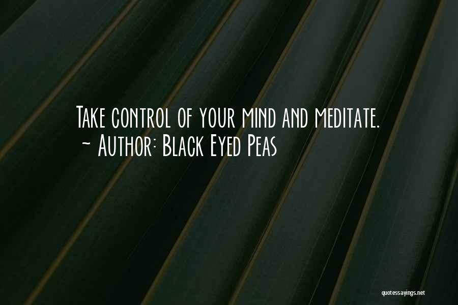 Black Eyed Peas Quotes: Take Control Of Your Mind And Meditate.