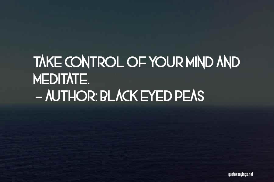 Black Eyed Peas Quotes: Take Control Of Your Mind And Meditate.