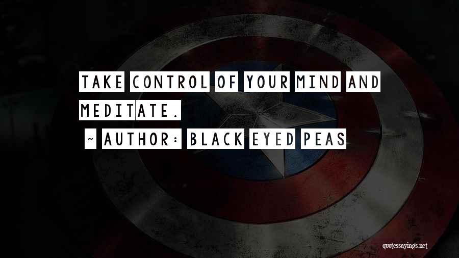 Black Eyed Peas Quotes: Take Control Of Your Mind And Meditate.