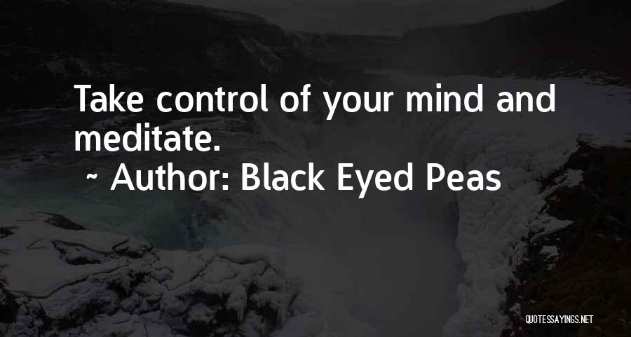 Black Eyed Peas Quotes: Take Control Of Your Mind And Meditate.