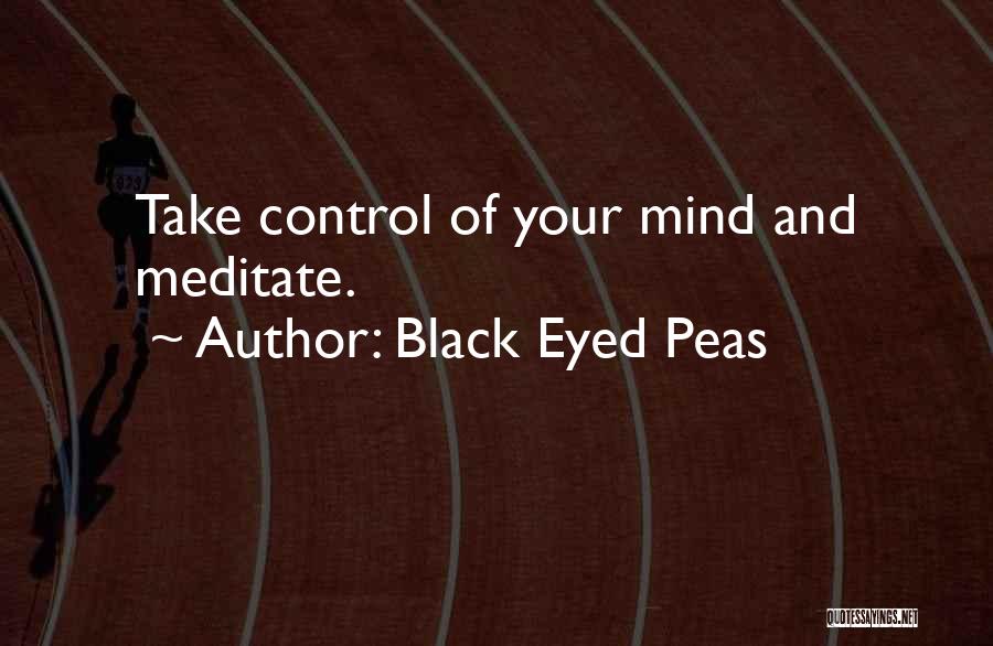 Black Eyed Peas Quotes: Take Control Of Your Mind And Meditate.