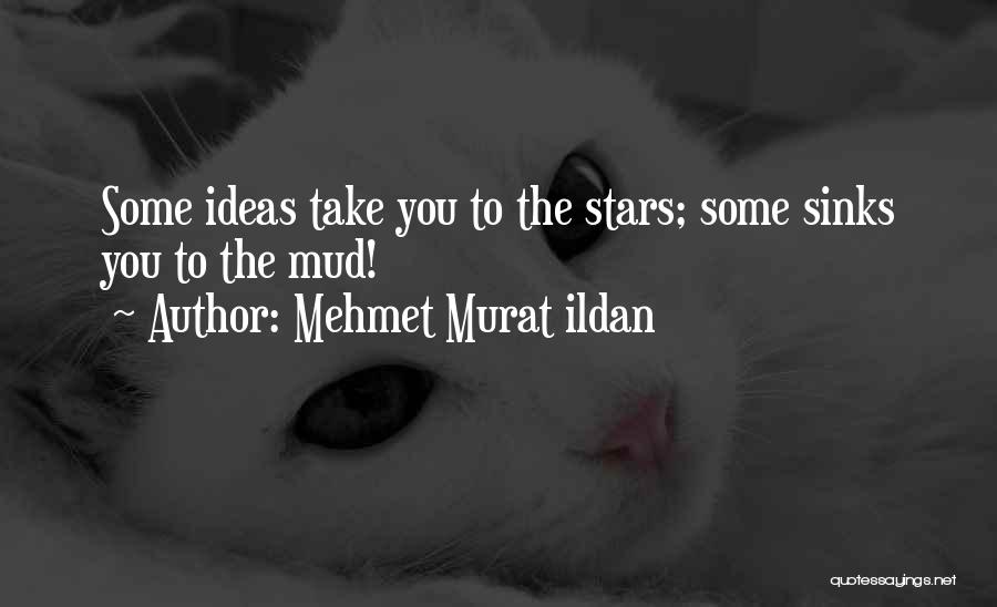 Mehmet Murat Ildan Quotes: Some Ideas Take You To The Stars; Some Sinks You To The Mud!