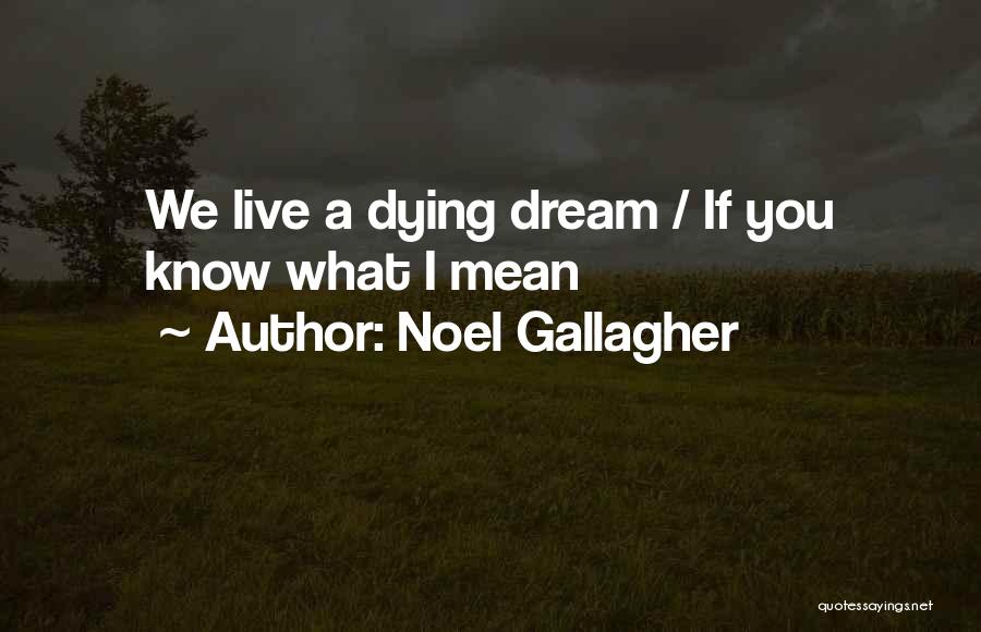Noel Gallagher Quotes: We Live A Dying Dream / If You Know What I Mean
