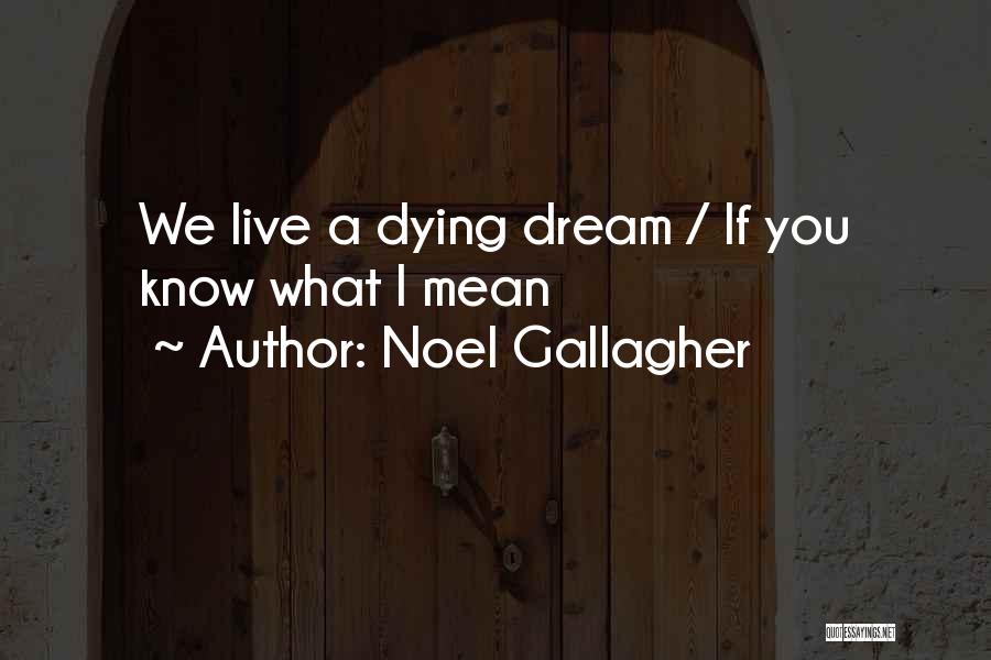 Noel Gallagher Quotes: We Live A Dying Dream / If You Know What I Mean