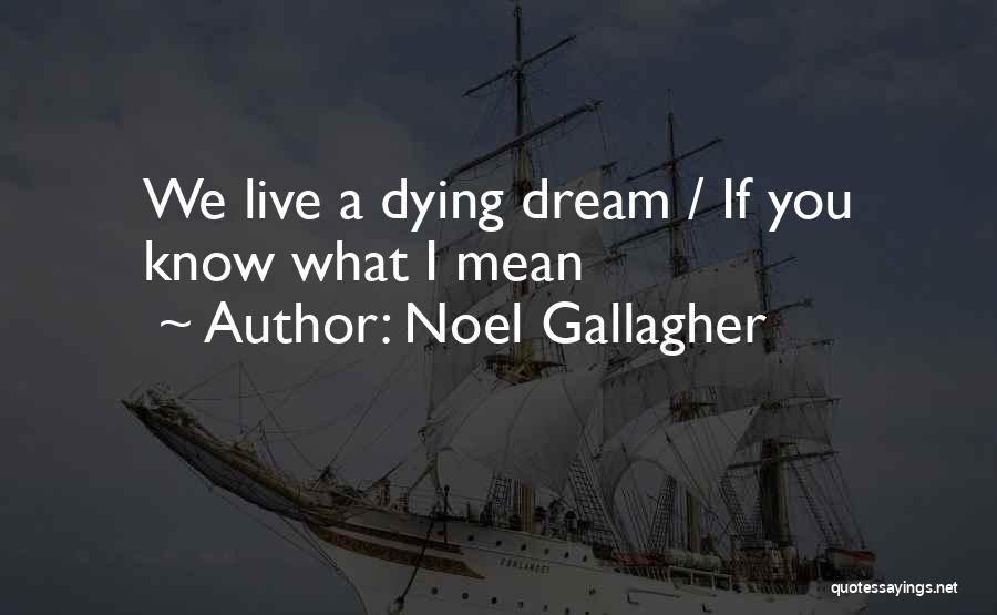 Noel Gallagher Quotes: We Live A Dying Dream / If You Know What I Mean