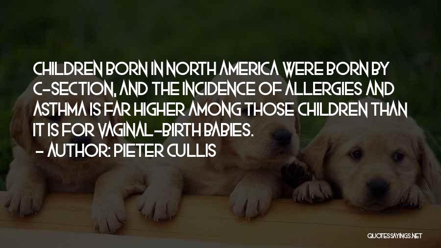 Pieter Cullis Quotes: Children Born In North America Were Born By C-section, And The Incidence Of Allergies And Asthma Is Far Higher Among