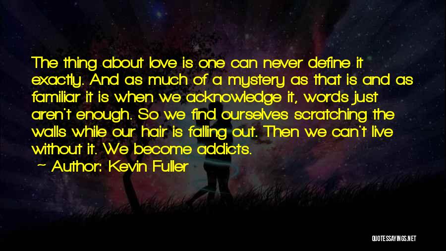 Kevin Fuller Quotes: The Thing About Love Is One Can Never Define It Exactly. And As Much Of A Mystery As That Is