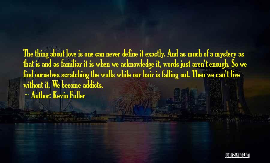 Kevin Fuller Quotes: The Thing About Love Is One Can Never Define It Exactly. And As Much Of A Mystery As That Is