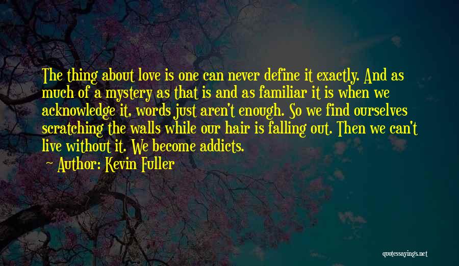 Kevin Fuller Quotes: The Thing About Love Is One Can Never Define It Exactly. And As Much Of A Mystery As That Is