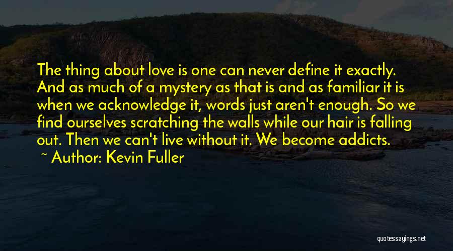 Kevin Fuller Quotes: The Thing About Love Is One Can Never Define It Exactly. And As Much Of A Mystery As That Is