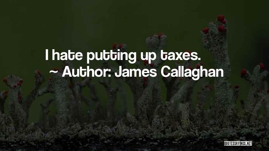 James Callaghan Quotes: I Hate Putting Up Taxes.