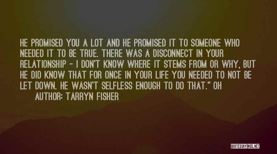 Tarryn Fisher Quotes: He Promised You A Lot And He Promised It To Someone Who Needed It To Be True. There Was A