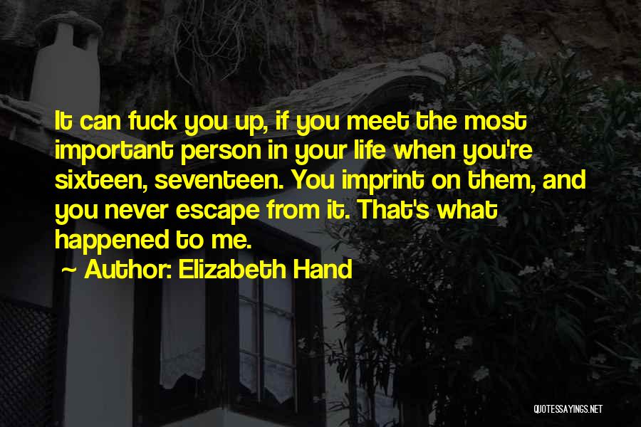 Elizabeth Hand Quotes: It Can Fuck You Up, If You Meet The Most Important Person In Your Life When You're Sixteen, Seventeen. You