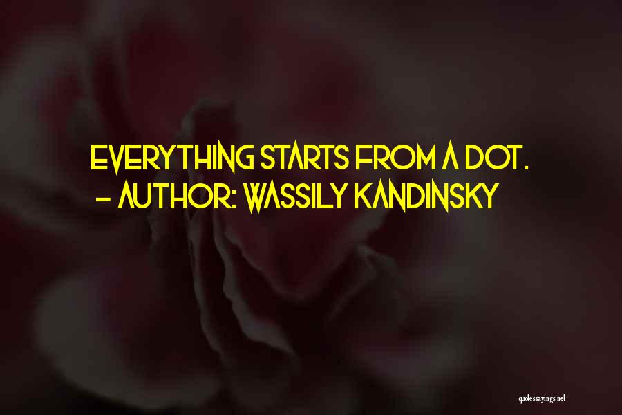 Wassily Kandinsky Quotes: Everything Starts From A Dot.