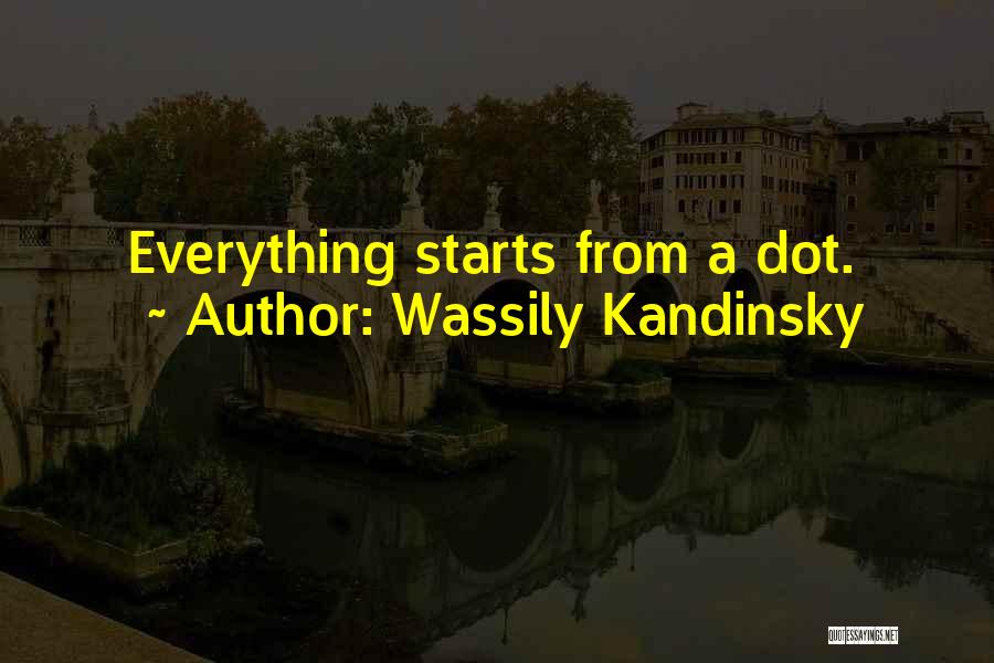 Wassily Kandinsky Quotes: Everything Starts From A Dot.