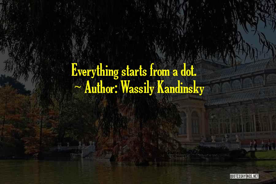 Wassily Kandinsky Quotes: Everything Starts From A Dot.