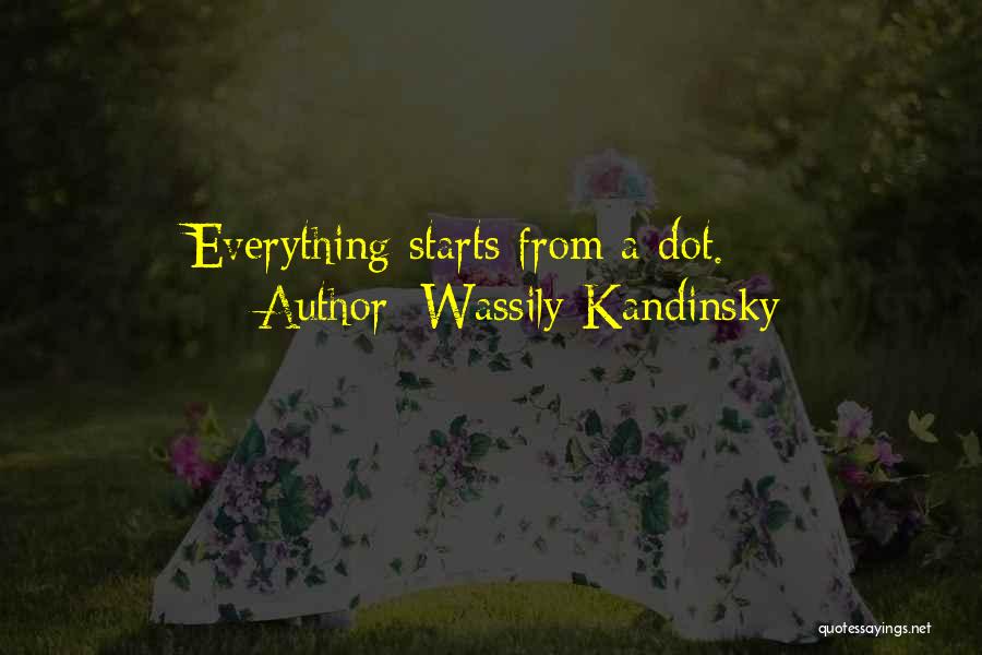 Wassily Kandinsky Quotes: Everything Starts From A Dot.