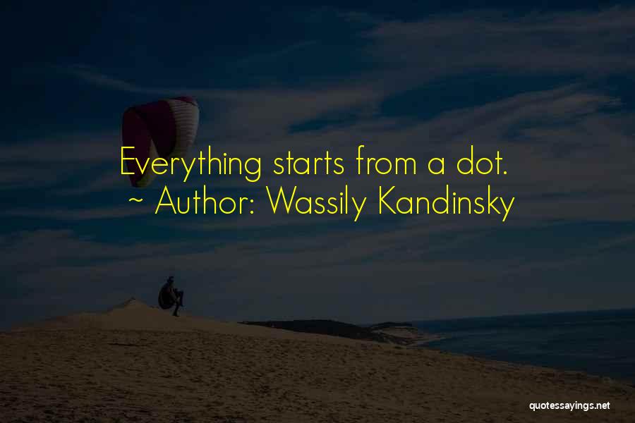 Wassily Kandinsky Quotes: Everything Starts From A Dot.