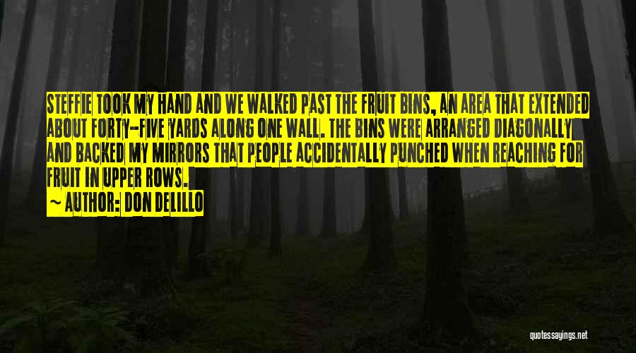 Don DeLillo Quotes: Steffie Took My Hand And We Walked Past The Fruit Bins, An Area That Extended About Forty-five Yards Along One