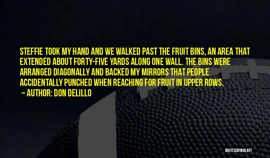 Don DeLillo Quotes: Steffie Took My Hand And We Walked Past The Fruit Bins, An Area That Extended About Forty-five Yards Along One
