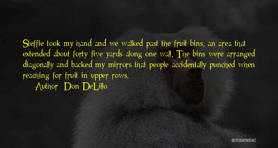 Don DeLillo Quotes: Steffie Took My Hand And We Walked Past The Fruit Bins, An Area That Extended About Forty-five Yards Along One