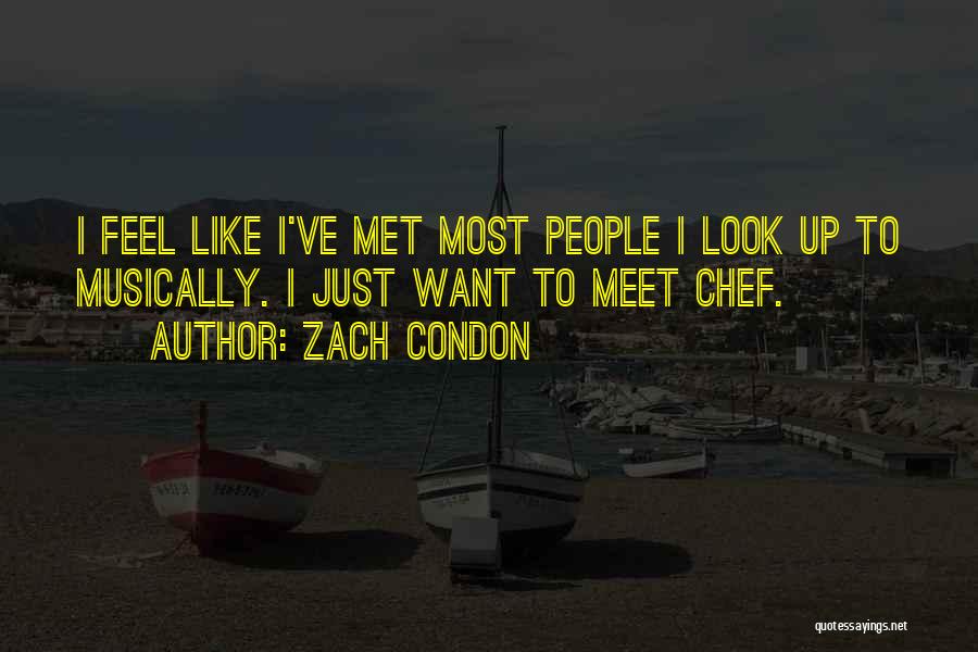 Zach Condon Quotes: I Feel Like I've Met Most People I Look Up To Musically. I Just Want To Meet Chef.