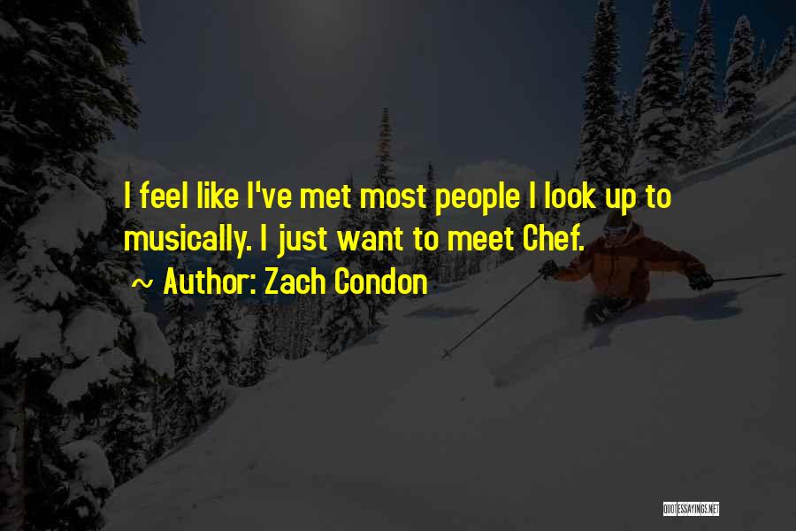 Zach Condon Quotes: I Feel Like I've Met Most People I Look Up To Musically. I Just Want To Meet Chef.
