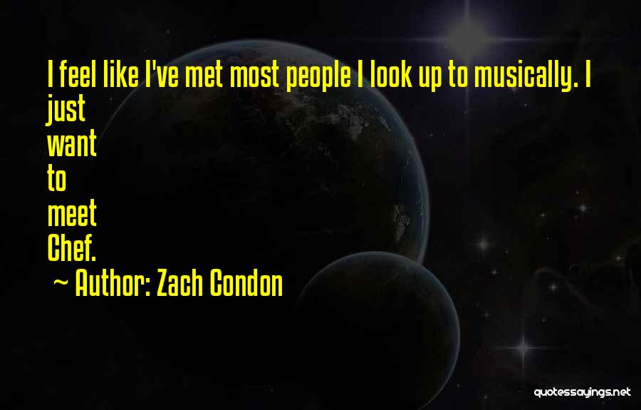 Zach Condon Quotes: I Feel Like I've Met Most People I Look Up To Musically. I Just Want To Meet Chef.