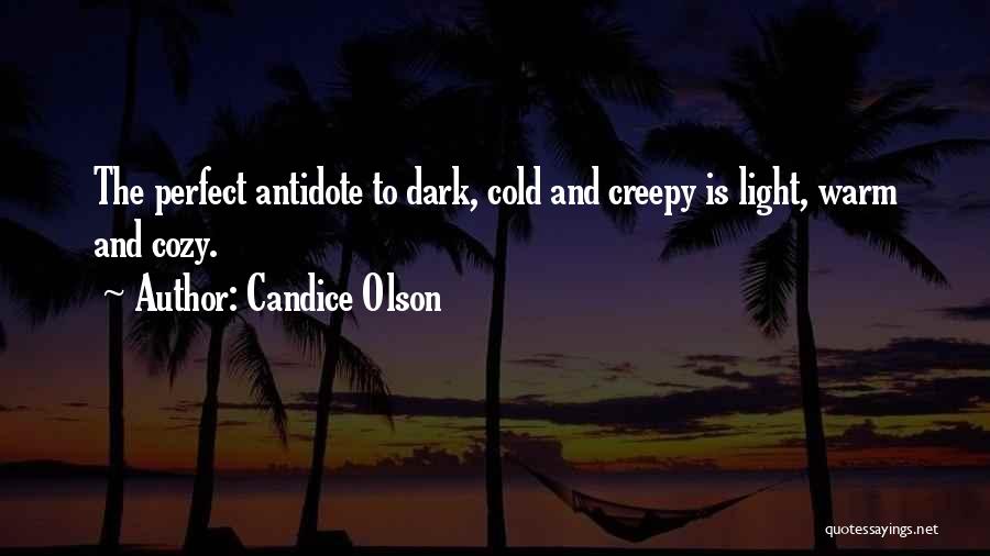 Candice Olson Quotes: The Perfect Antidote To Dark, Cold And Creepy Is Light, Warm And Cozy.