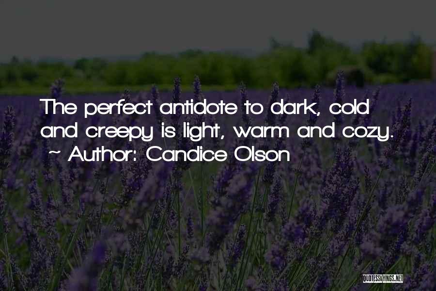 Candice Olson Quotes: The Perfect Antidote To Dark, Cold And Creepy Is Light, Warm And Cozy.