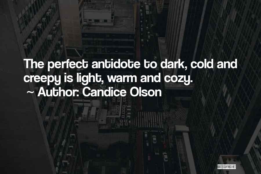 Candice Olson Quotes: The Perfect Antidote To Dark, Cold And Creepy Is Light, Warm And Cozy.