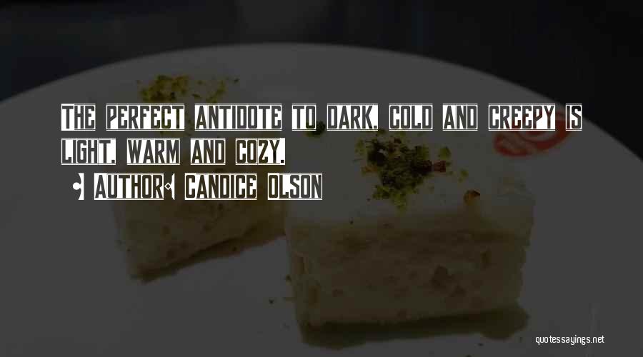 Candice Olson Quotes: The Perfect Antidote To Dark, Cold And Creepy Is Light, Warm And Cozy.