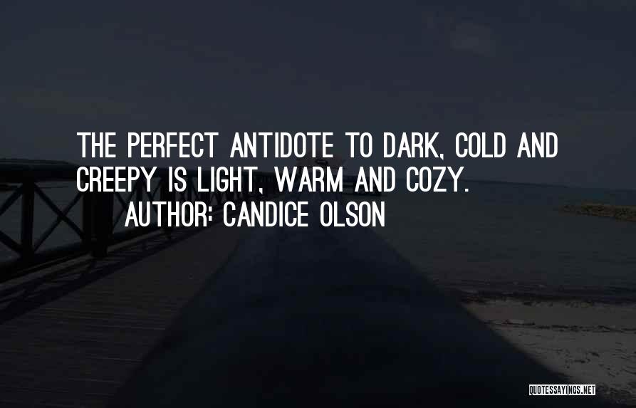 Candice Olson Quotes: The Perfect Antidote To Dark, Cold And Creepy Is Light, Warm And Cozy.