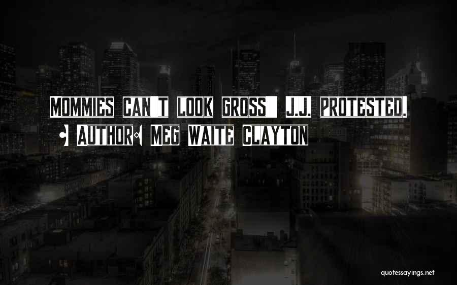 Meg Waite Clayton Quotes: Mommies Can't Look Gross!' J.j. Protested.
