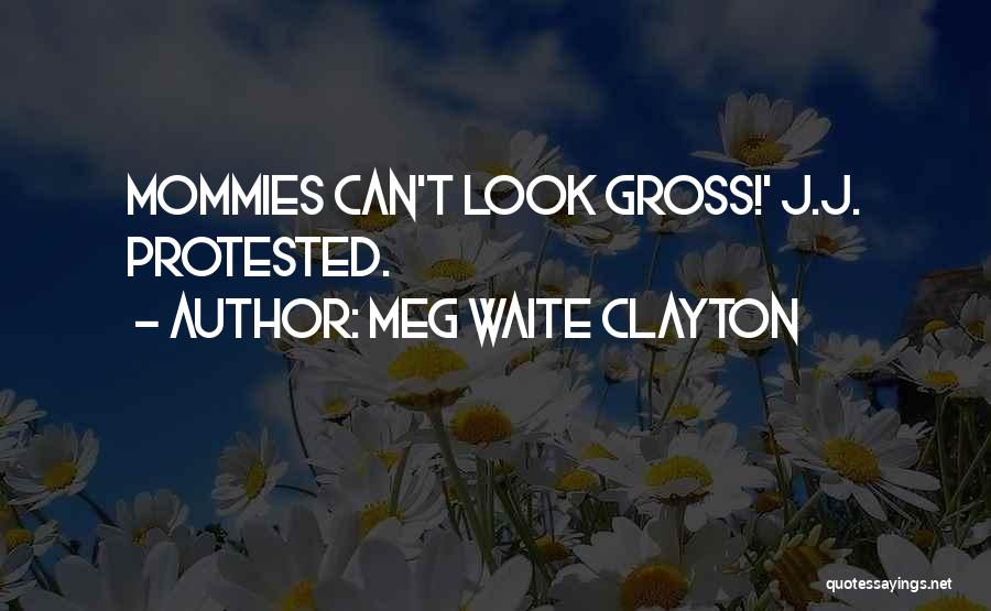 Meg Waite Clayton Quotes: Mommies Can't Look Gross!' J.j. Protested.