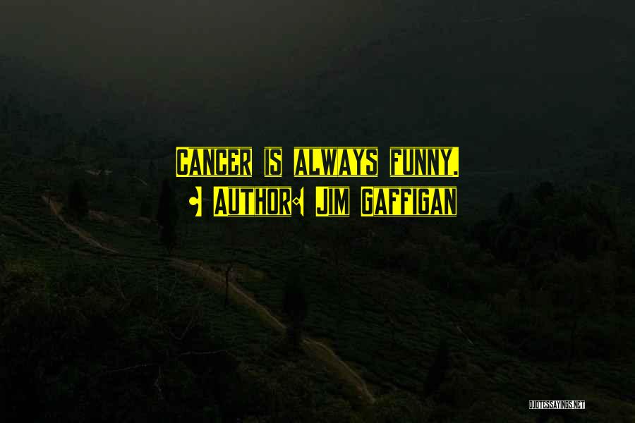 Jim Gaffigan Quotes: Cancer Is Always Funny.
