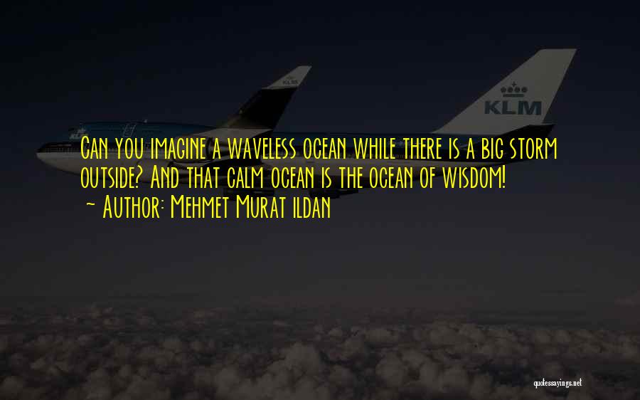 Mehmet Murat Ildan Quotes: Can You Imagine A Waveless Ocean While There Is A Big Storm Outside? And That Calm Ocean Is The Ocean