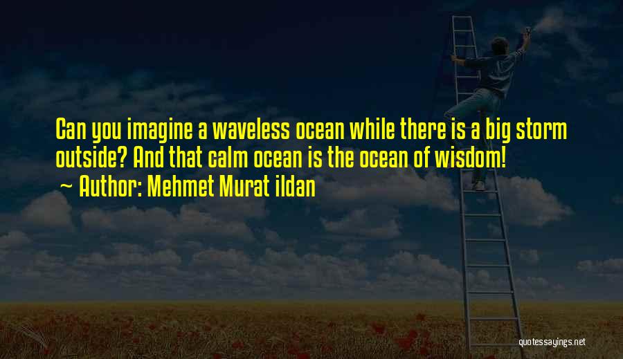 Mehmet Murat Ildan Quotes: Can You Imagine A Waveless Ocean While There Is A Big Storm Outside? And That Calm Ocean Is The Ocean