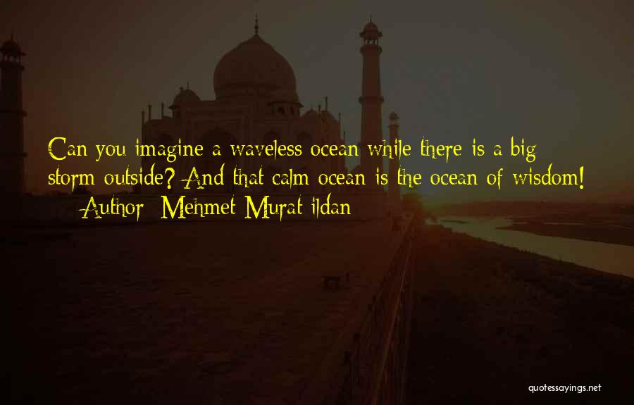 Mehmet Murat Ildan Quotes: Can You Imagine A Waveless Ocean While There Is A Big Storm Outside? And That Calm Ocean Is The Ocean