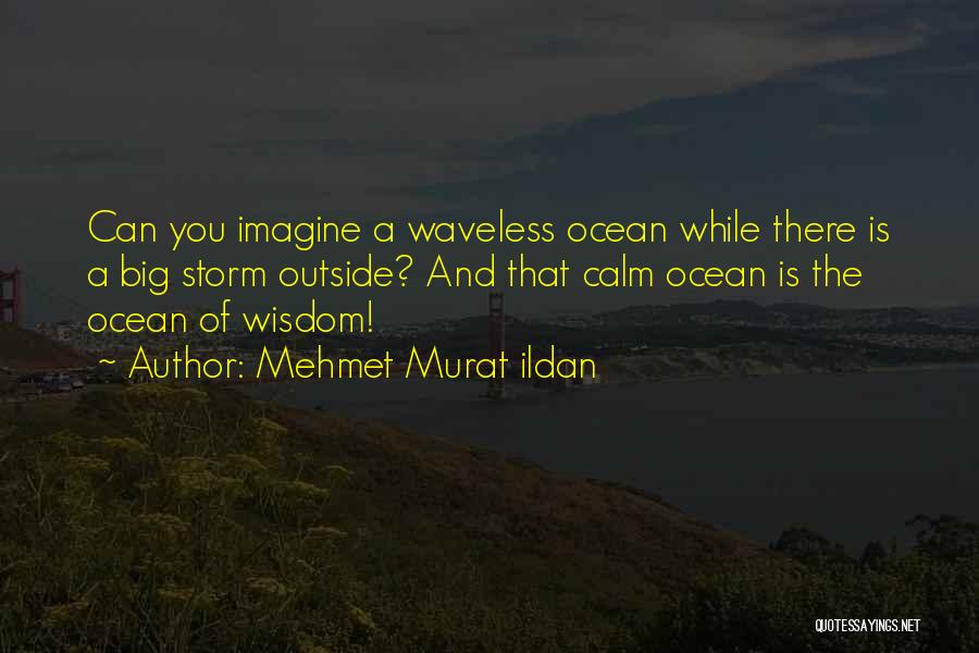 Mehmet Murat Ildan Quotes: Can You Imagine A Waveless Ocean While There Is A Big Storm Outside? And That Calm Ocean Is The Ocean