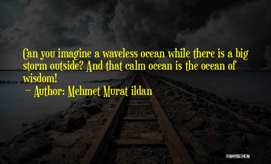 Mehmet Murat Ildan Quotes: Can You Imagine A Waveless Ocean While There Is A Big Storm Outside? And That Calm Ocean Is The Ocean