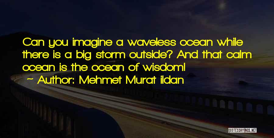 Mehmet Murat Ildan Quotes: Can You Imagine A Waveless Ocean While There Is A Big Storm Outside? And That Calm Ocean Is The Ocean