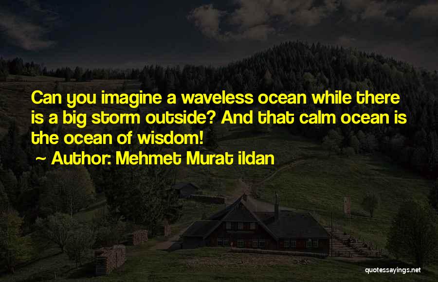 Mehmet Murat Ildan Quotes: Can You Imagine A Waveless Ocean While There Is A Big Storm Outside? And That Calm Ocean Is The Ocean