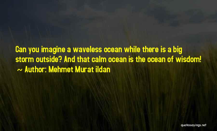 Mehmet Murat Ildan Quotes: Can You Imagine A Waveless Ocean While There Is A Big Storm Outside? And That Calm Ocean Is The Ocean