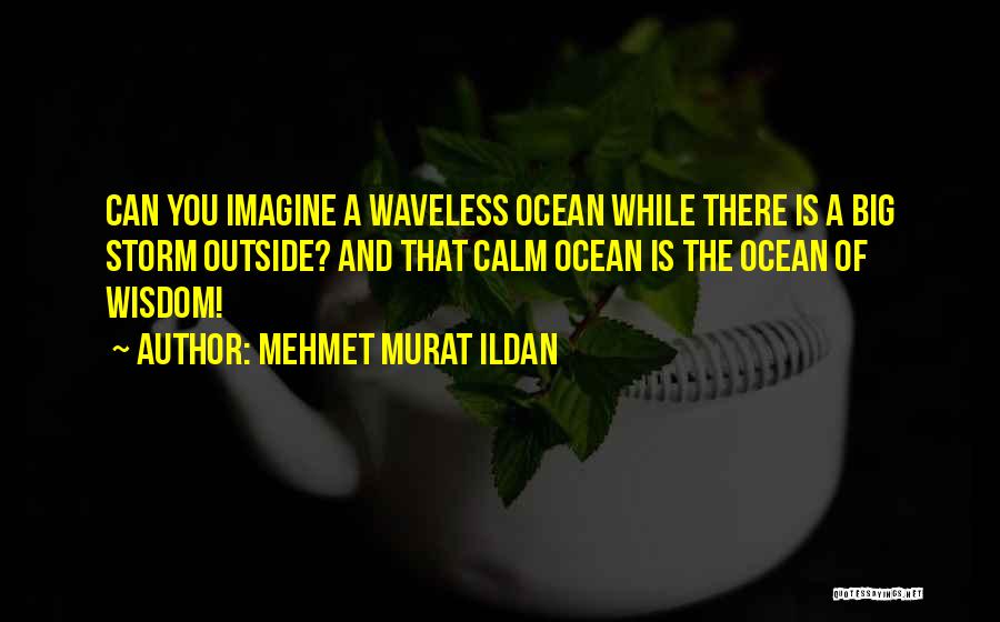 Mehmet Murat Ildan Quotes: Can You Imagine A Waveless Ocean While There Is A Big Storm Outside? And That Calm Ocean Is The Ocean