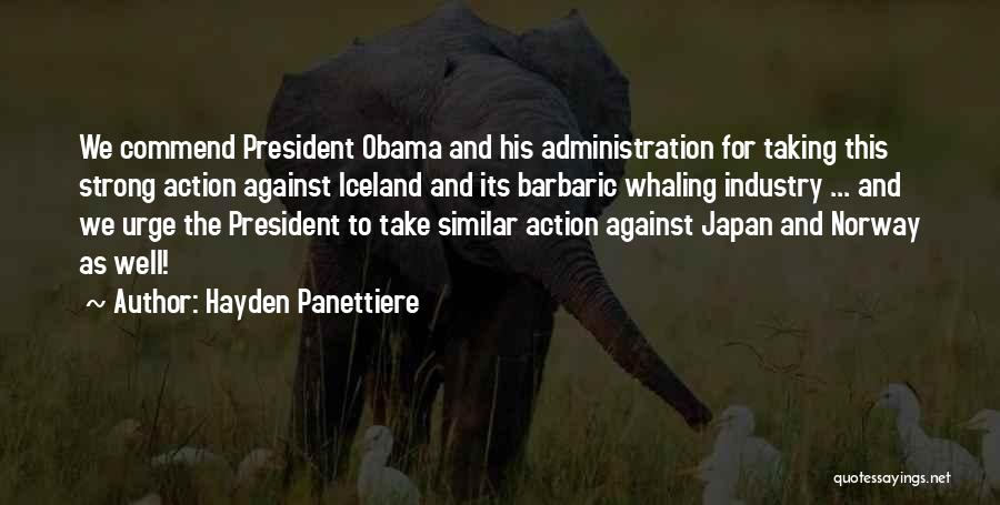 Hayden Panettiere Quotes: We Commend President Obama And His Administration For Taking This Strong Action Against Iceland And Its Barbaric Whaling Industry ...