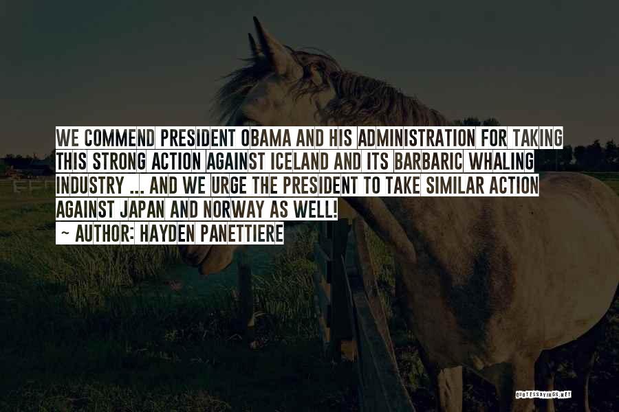 Hayden Panettiere Quotes: We Commend President Obama And His Administration For Taking This Strong Action Against Iceland And Its Barbaric Whaling Industry ...