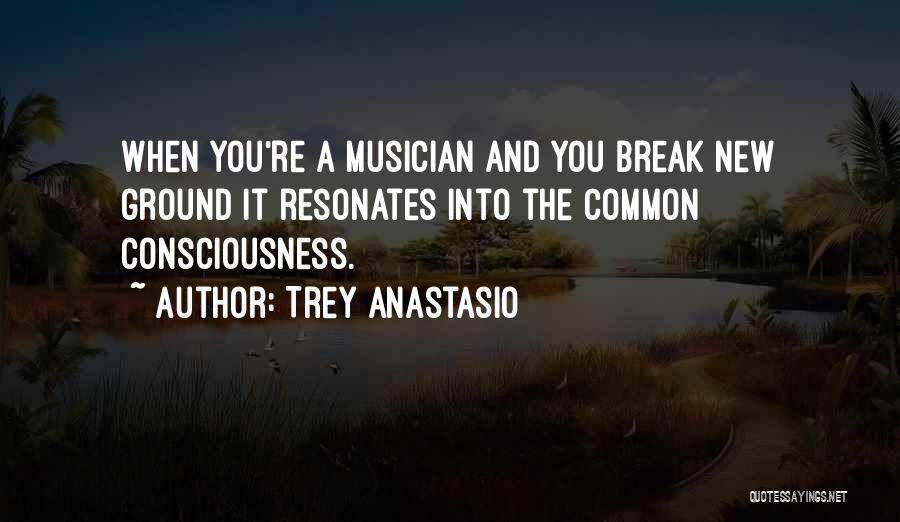 Trey Anastasio Quotes: When You're A Musician And You Break New Ground It Resonates Into The Common Consciousness.