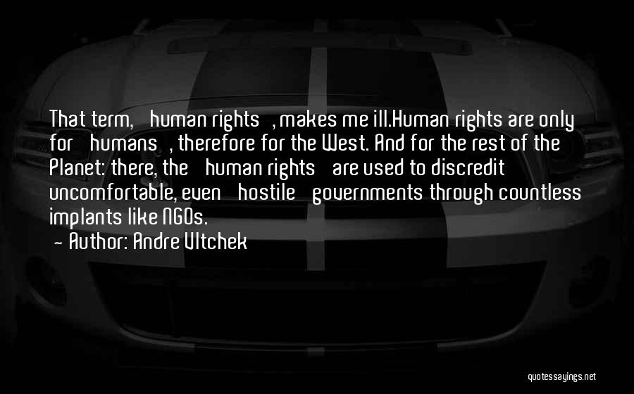 Andre Vltchek Quotes: That Term, 'human Rights', Makes Me Ill.human Rights Are Only For 'humans', Therefore For The West. And For The Rest